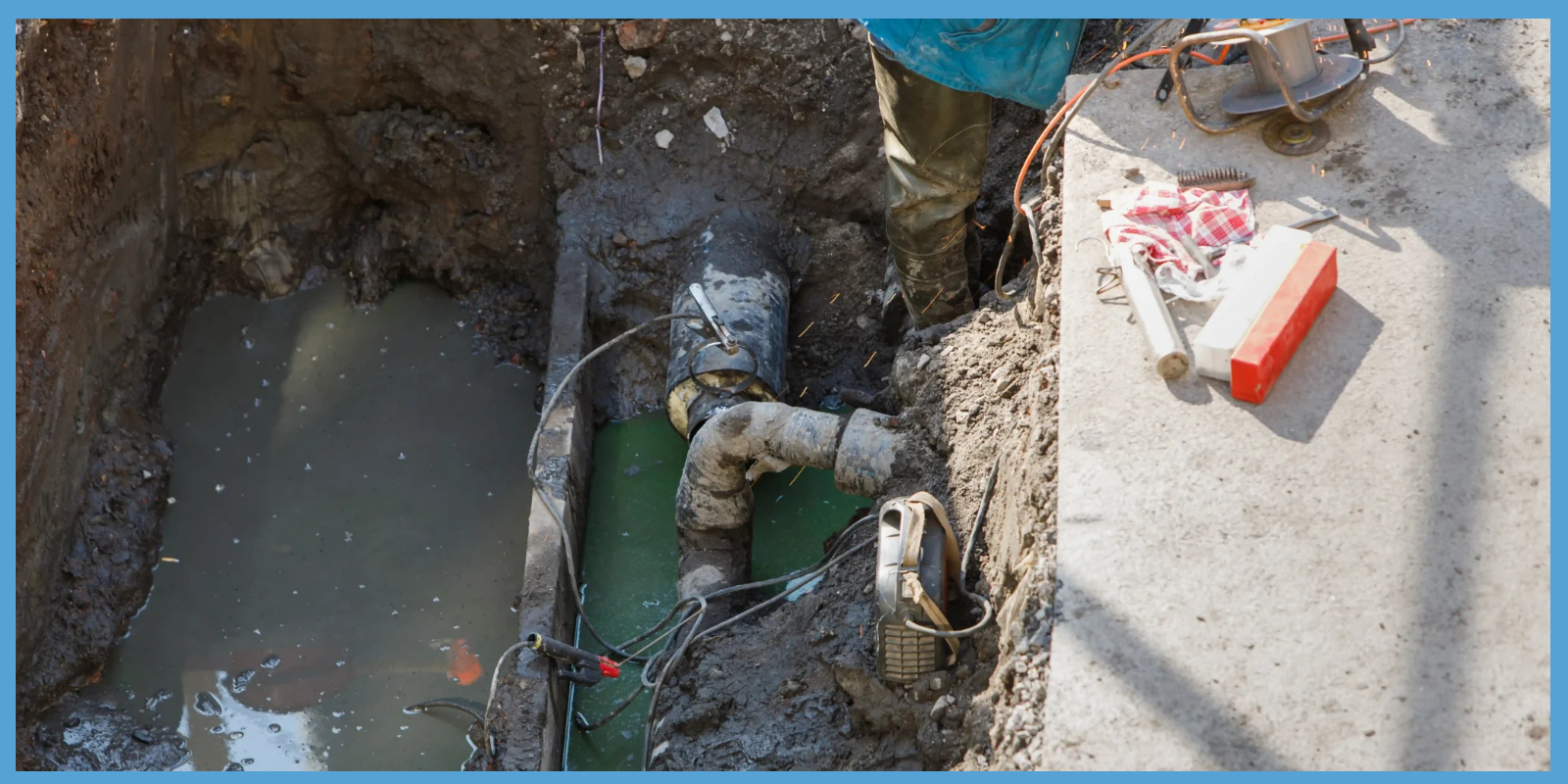 Precision Draincare engineer descaling a drain pipe at a Reading property