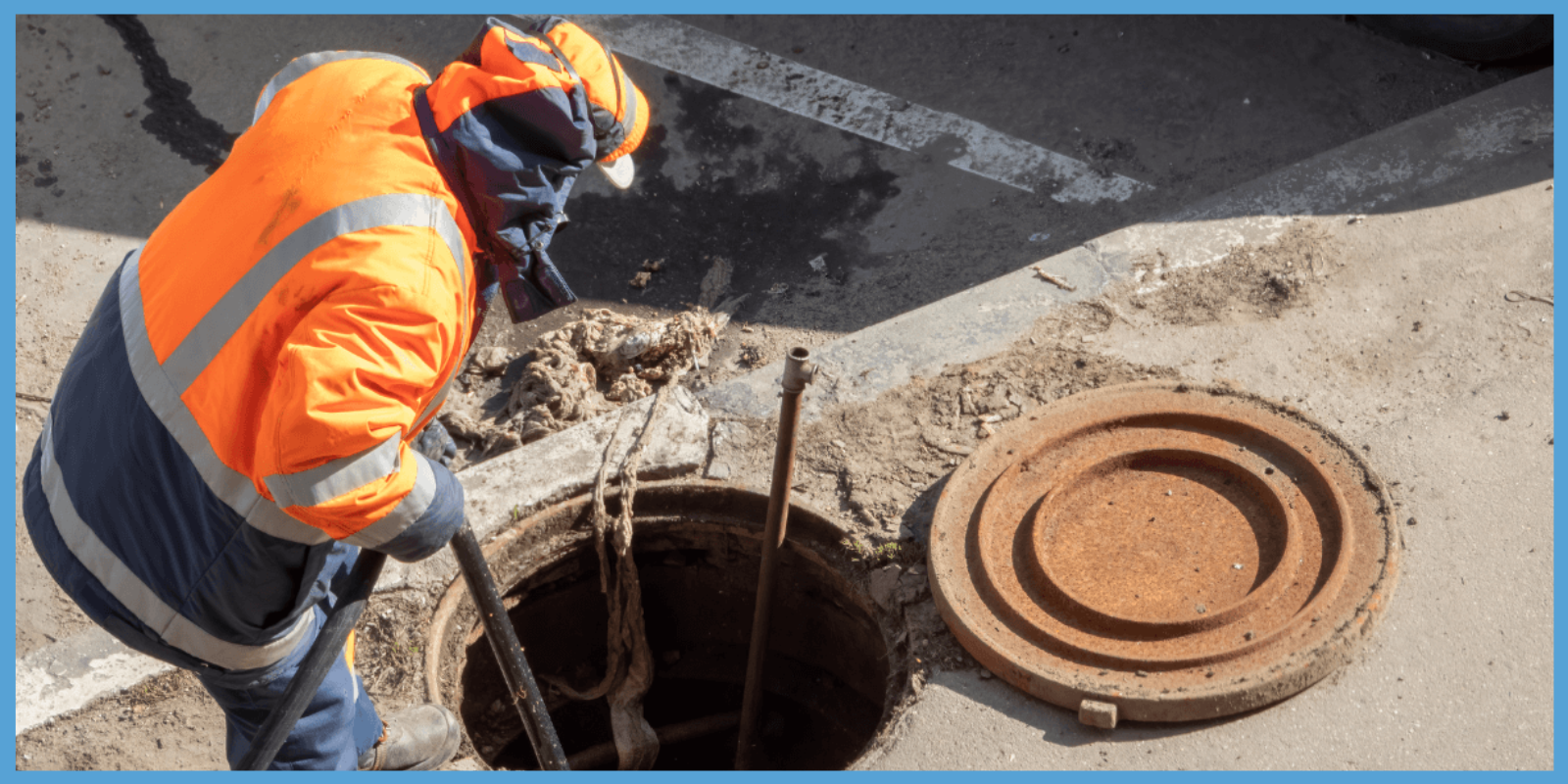 Heavy limescale and rust build-up inside a cast iron drain pipe in Reading